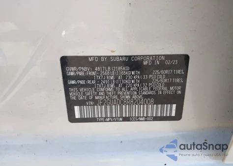 2024 Subaru Crosstrek Premium from USA, damaged, VIN JF2GUADC8R8204008